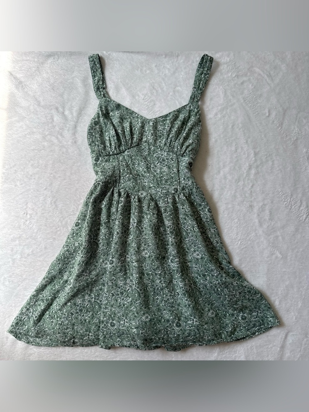Hollister Green Paisley Midi Sundress